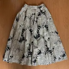 美品 sov. ジャガード フラワー 総刺繍 フレアスカート サイズ36