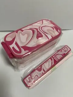 新品 未使用 未開封 Rady ハート マーブル お弁当箱 ピンク