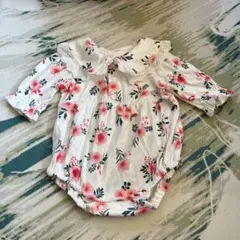 花柄　トップス　ロンパース