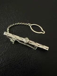 シルバー ネクタイピン ダイヤモンド風