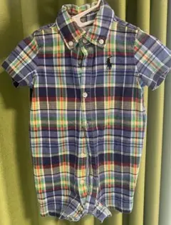 Ralph Lauren 半袖ロンパース6M チェック柄