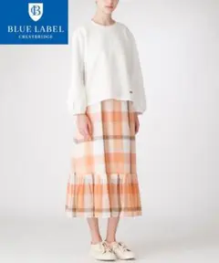 新品 ブルーレーベルクレストブリッジ ロングスカート クレストブリッジチェック
