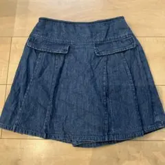 avv 子供　キュロット　スカート　半ズボン　デニム130 デニムスカート