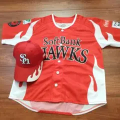 最速発送★☆子供用！SoftBank Hawks ユニフォーム＆キャップセット