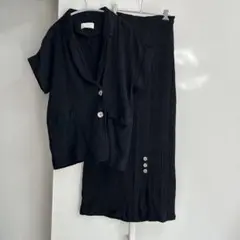 完売品　willfully ウィルフリー ダブルガーゼ　セットアップ　ブラック