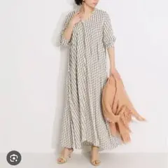 美品✨ヴェルメイユパーイエナ VERMEILモノグラムワンピース ロゴ