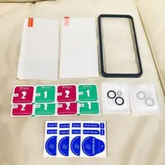 2枚+2枚　iPhone 15 plus ガラスフイルム　ガイド枠付き　6.7