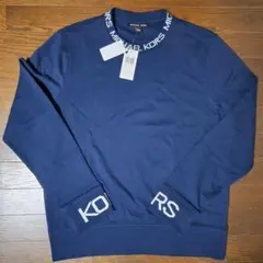 新品　マイケルコースMICHAEL KORS ロングスリーブクルーネック　濃紺L