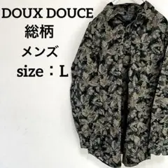 【古着】DOUX DOUCE 総柄 シャツ 長袖/L