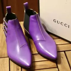 新品✨GUCCI グッチ カルテットモンク チェルシーブーツ US7.5 革靴