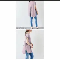 新品未使用品☆バックリボンシャツ☆くすみピンク