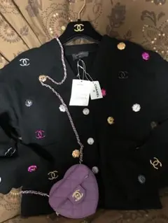 CHANELキラキラカーディガン