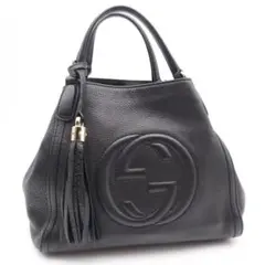【美品】 グッチ GUCCI ソーホー ハンドバッグ ブラック 336751