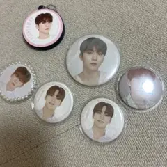 SEVENTEEN 缶バッジ5個 キーホルダー
