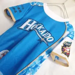 非売品 北海道日本ハムファイターズ リボンちゃん コラボ Tシャツ 青 Jr.
