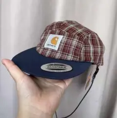 Carhartt 赤チェック ネイビー ワークキャップ