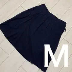 ひざ丈スカート ネイビー