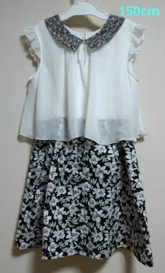 フラワープリント ワンピース 150cm