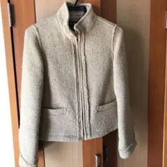 マーガレットハウエル ツィードノーカラージャケット