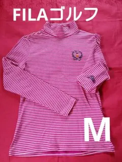 FILA　ゴルフウェア　レディース　M　ピンク×白ボーダー