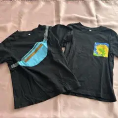 キッズ　ファニーパックプリントTシャツ（ブラック）セット　120