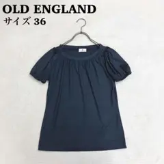 オールドイングランド パフスリーブカットソー 肩フリル 半袖 日本製 36