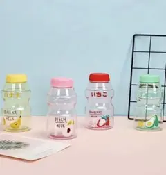 かわいいウォーターボトル　ピンクと黄色