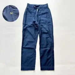 美品　45R ベイカーパンツ　ネイビー　近年モデル　ワイド　ストレート　28