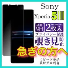 2枚入 Xperia 5 Ⅲ保護フィルム 覗き見防止 強化ガラスフィルム