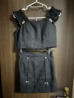 【匿名配送】ブラック ナイトドレス セットアップ