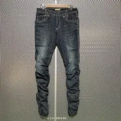 【PASSIONE】スキニーデニム　ひざ下ツイスト　ストレッチ　36