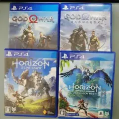 PS4 ゴッド・オブ・ウォー ラグナロク ホライゾン 4本セット ケース破損有