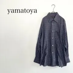 大和屋銀座 シャツ 羽織 チェック 長袖 綿100%