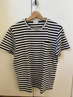 RINEN ブラック/ホワイト ストライプ Tシャツ