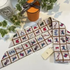 新品未使用品 新作 HERMES エルメス ツイリー 馬着 シルクスカーフ