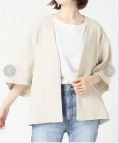 2021 maison MANTECO リネンノーカラーブルゾン ジャケット