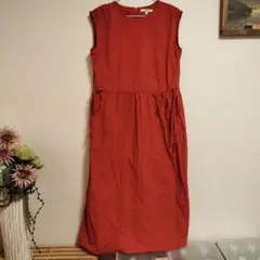 UNIQLO オレンジ　ノースリーブワンピース