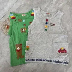 MIKI HOUSE Tシャツ ノースリーブタンクトップ 90㌢ 100㌢ 2点