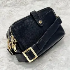 【極美品✨】サロンドゥリュバン ウォレット ショルダーバッグ 旅行 ブラック