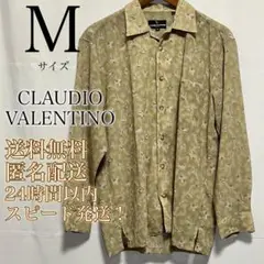 CLAUDIO VALENTINO★レギュラーカラーカジュアルシャツ★M★長袖