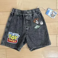 【新品】トイストーリー TOYSTORY デニムハーフパンツ　110cm