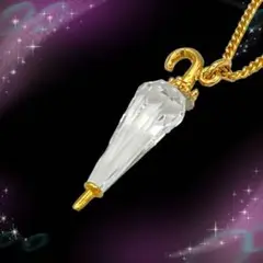 《超美品》 スワロフスキー ネックレス アンブレラ ゴールド