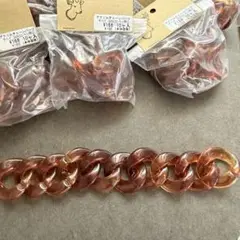 アクリルチェーンパーツ 30x33mm 100個