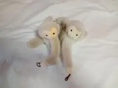 未使用　カーテン留　ベージュ　猿のぬいぐるみ　１組