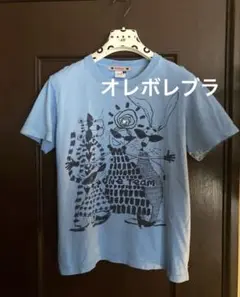 オレボレブラ OLLEBOREBA 水色 アートプリント Tシャツ Sサイズ