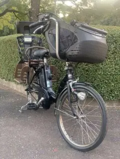 4205 電動自転車パナソニック子供乗せ 20インチ超高性能バッテリー ブラック