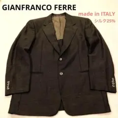 gianfranco ferre シルク混 テーラードジャケット サイズXL相当