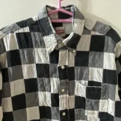 古着 BAFFY パッチワーク B/D コットンシャツ 90's ビンテージ