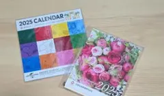 2025年　スヌーピー&花カレンダー2個セット　ニッセイ