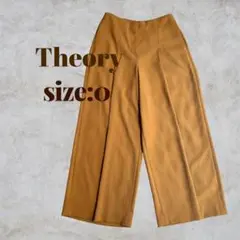 【美品】Theory セオリー ワイドタックパンツ サイズ0 マスタード　春夏秋